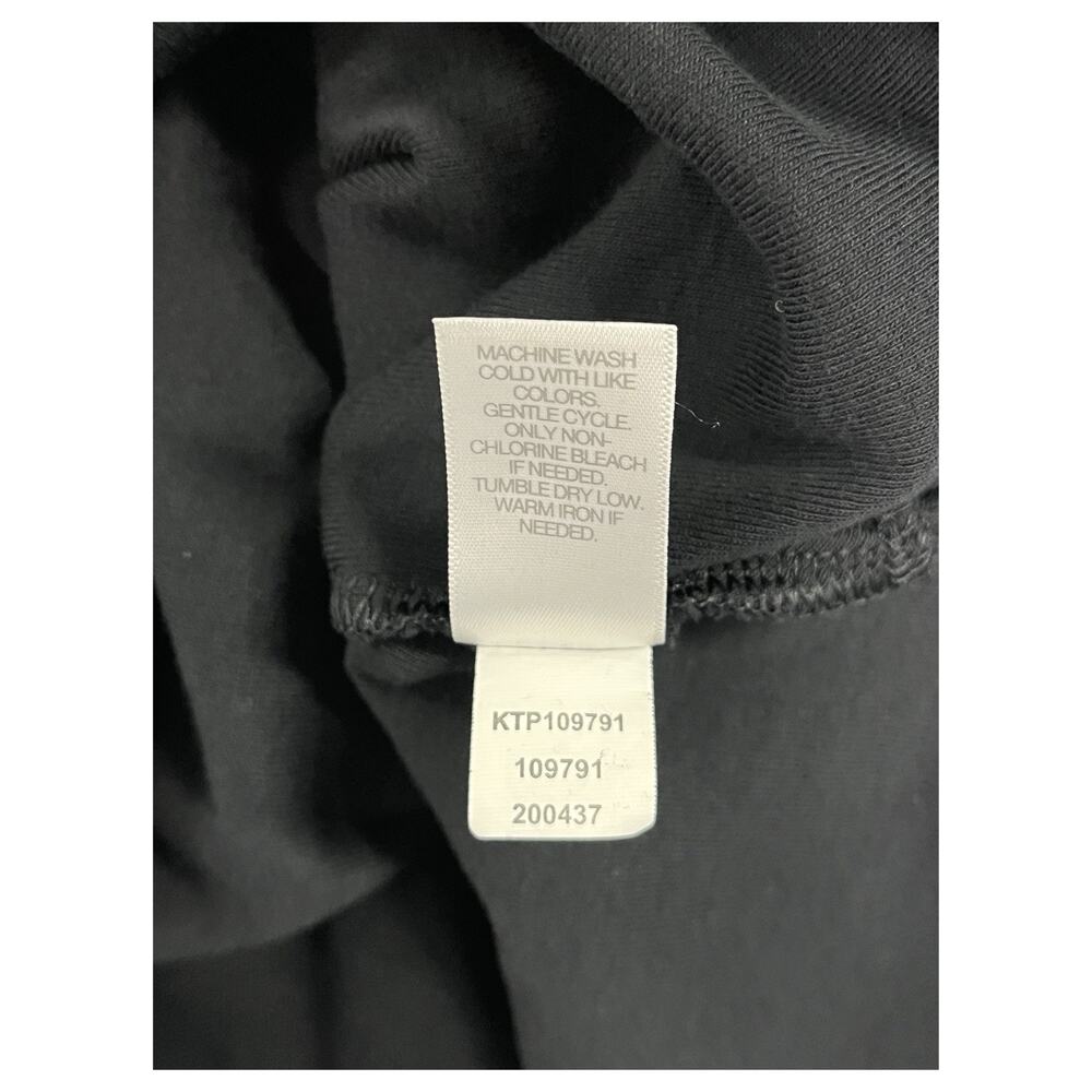 J Jill Pima Cotton Top Womens Small Black V Neck Casual Layering Minimalist - Picture 7 of 9